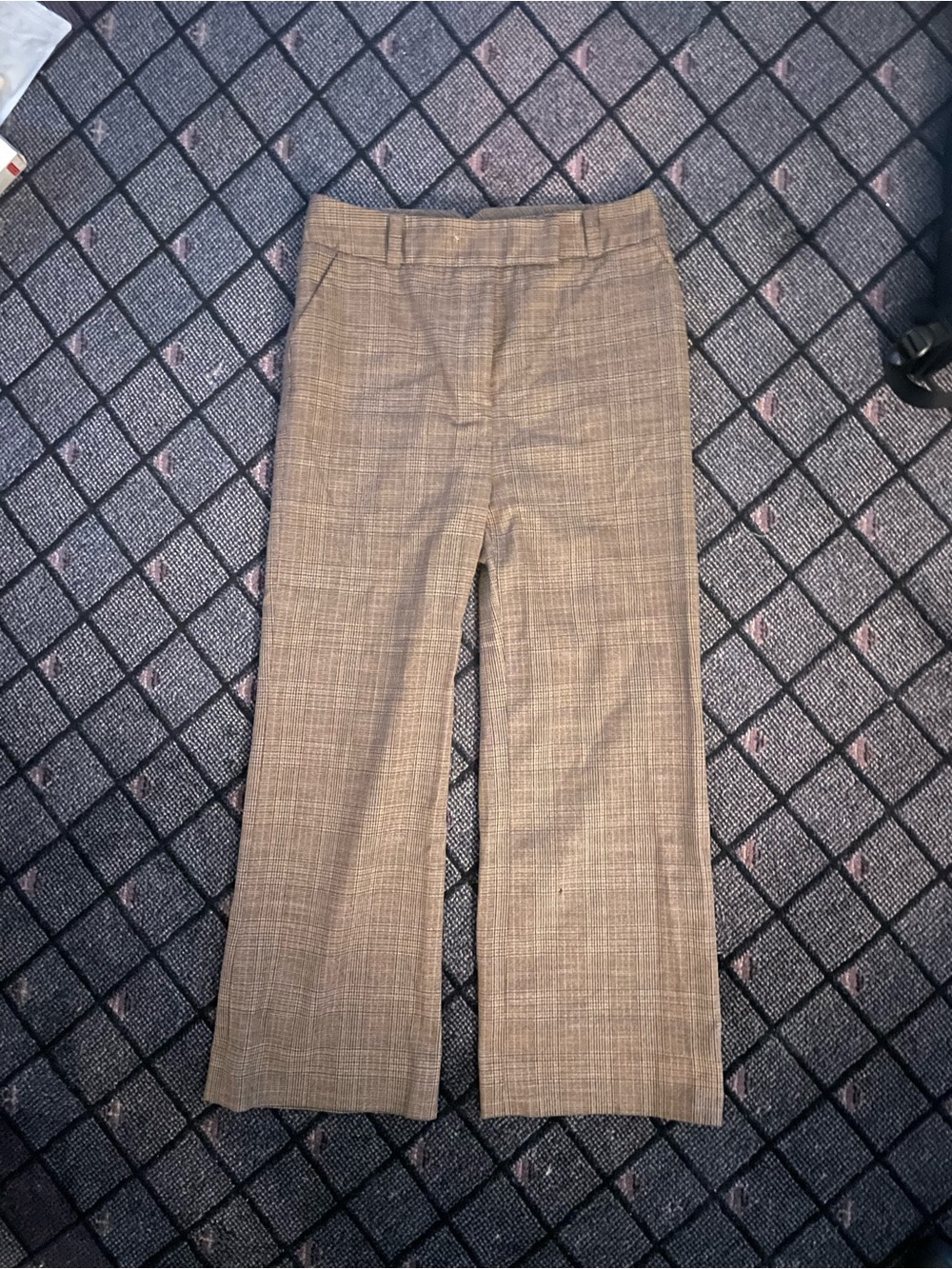 Semantiks Brown Plaid Trousers